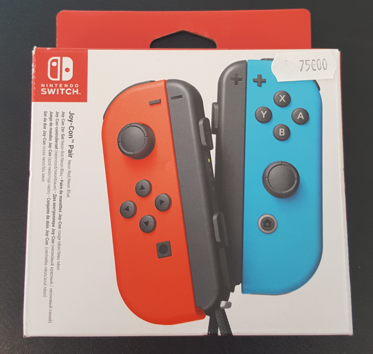 Paire JoyCon Neuve Paris Switch Néon Rouge Bleue Paris Mod fusion